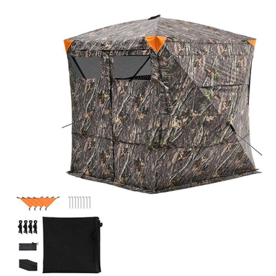 #ad 4 5 Person See through Ground Hunting Blind with Carrying Bag 270° Portable Ten $128.00