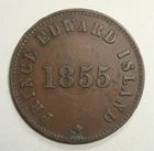 '1855' PEI SELF GOVERNMENT AND FREE TRADE CANADA HALF PENNY TOKEN