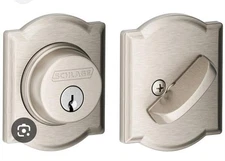 Schlage Satin Nickel Camelot Deadbolt Single Cylinder Door Lock Replacement