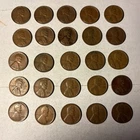 Lot of 25 1919-1958 P/D/S Lincoln Wheat Cent Laminated Planchet Mint Errors #4