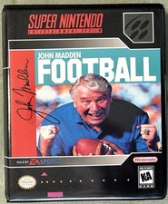 John Madden Football SNES Game, Manual, & Bitbox Case W/Reprint Insert Working