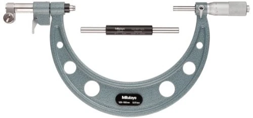 Mitutoyo 107-206 Outside Micrometer with Dial Indicator  125-150mm Range  0.01mm