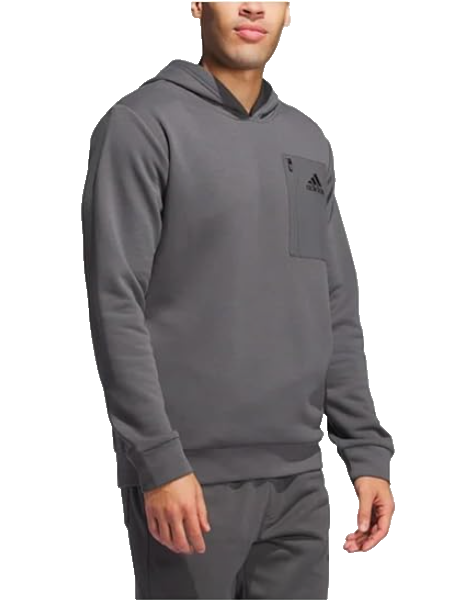 adidas Men’s Regular Fit Kangaroo Pockets Hoodie Gray Size XL