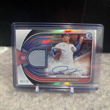 2025 Bowman Chrome - Shota Imanaga Autograph Relic #BCAR-SI /75 (AU, MEM)