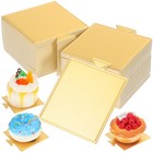 100 Sheets Mini Cake Board Small Boards Square Dessert Plates Base