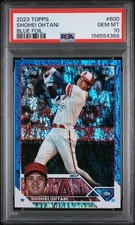 Topps 2023 Series 2 Shohei Ohtani Blue Foil /999 #600 PSA 10 🔥LOW POP SP🔥
