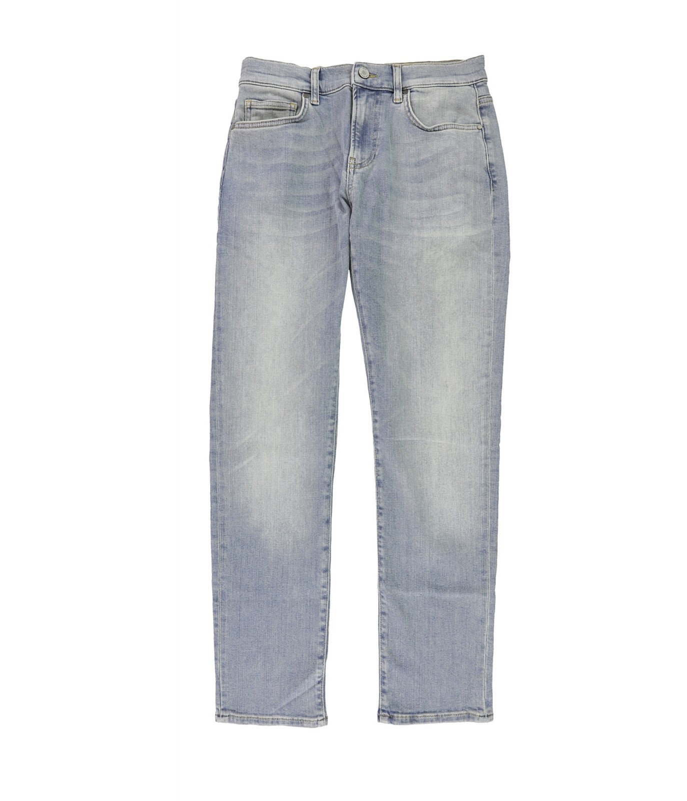 DSTLD Mens Skinny Light Wash Slim Fit Jeans, Blue, 28W x 32L