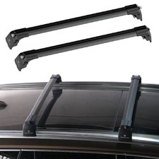 For VOLVO XC60 MK2 2018 ONWARDS Looking Roof Rack Cross Bar BLACK Specific Fit