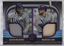 2022 Tribute Dual Relics 2 Player Purple 6/50 Brandon Lowe Austin Meadows 0jn5