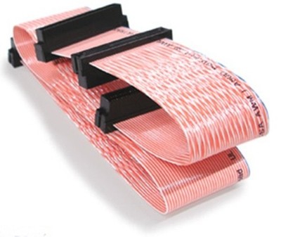 SCSI-3 68-pin male HPDB68 HD68 internal flat ribbon cable 4-connector 2-drive