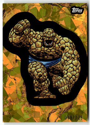 Topps Marvel Comic Book Heroes 2025 No. 96 The Thing Gold Refractor 48/125