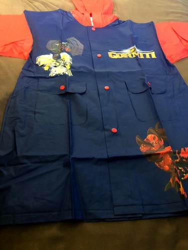 Age 4 Raincoat Gormiti Child PVC with Bag Blue Red Summer Kids New TV Character - Picture 12 of 12