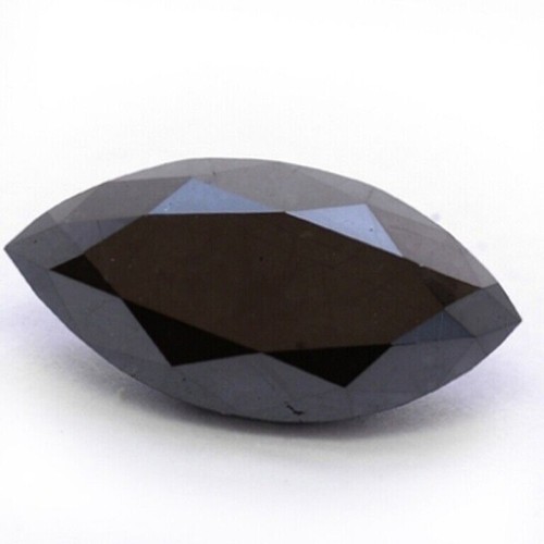 Diamant Brut Poire 0,87 Carat Sel Et Poivre - Taille 8,87 Mm, Couleur Grise, Non Percé