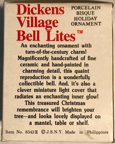 Dickens Village Bell Lites - "Rooms For Hire" - Porcelain Bisque Ornament - New - Picture 8 of 10