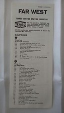 1972 Texaco Far West Service Station Selector Guide