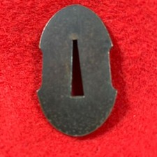 Japanese Antique Tsuba of Katana Samurai Sword Guard Iron Rare Design 74-B98