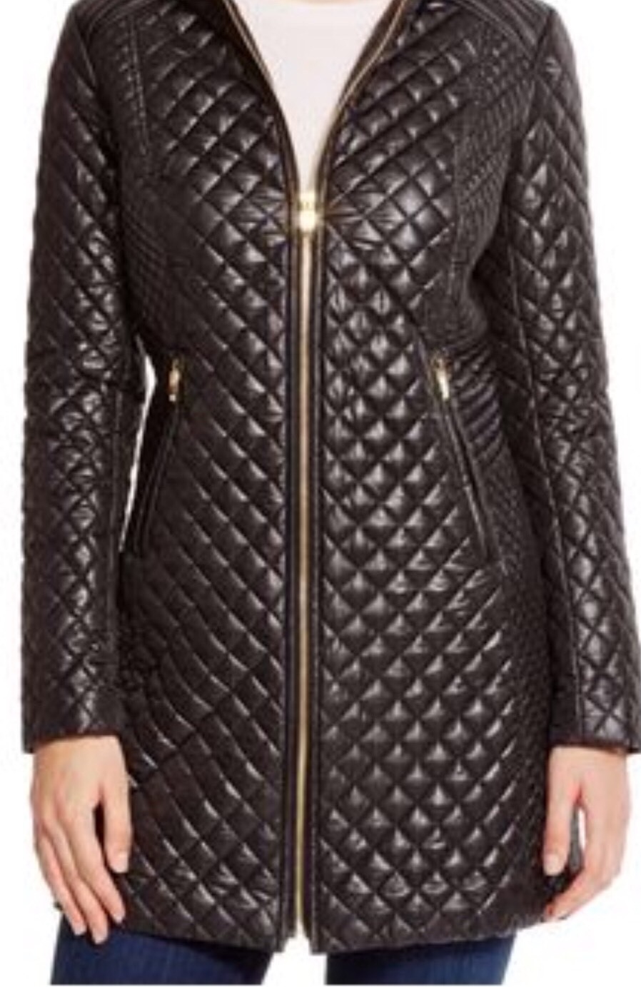 womens designer quilted coats