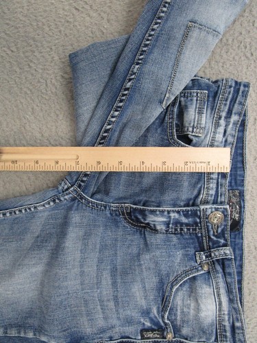 Silver Jeans Co Sasha Skinny Patchwork Blue Denim Jeans Girls Youth Size 14 - Picture 8 of 15