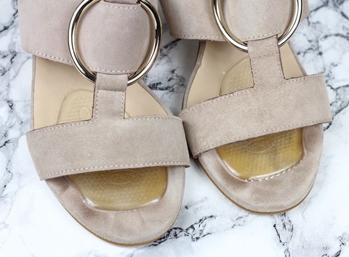 RUSSELL & BROMLEY TRICK Beige Nude Suede Ring Sandals, Size EU 40 / UK 7 - Picture 8 of 14