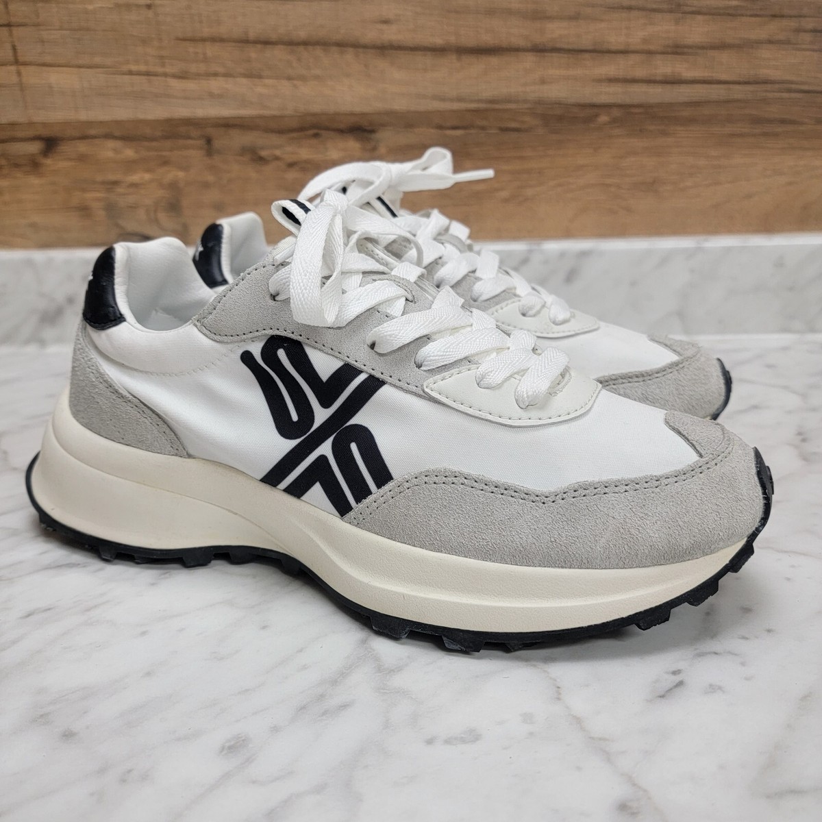 ☺︎shumam☺︎ Men's 8 M xexymix X-Day Light Jogger Shoes Sneakers White Black