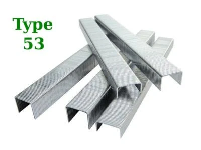 Type 53 series Staples 6 8 10 12 14 16 mm 22 Ga galvanised upholstery staples