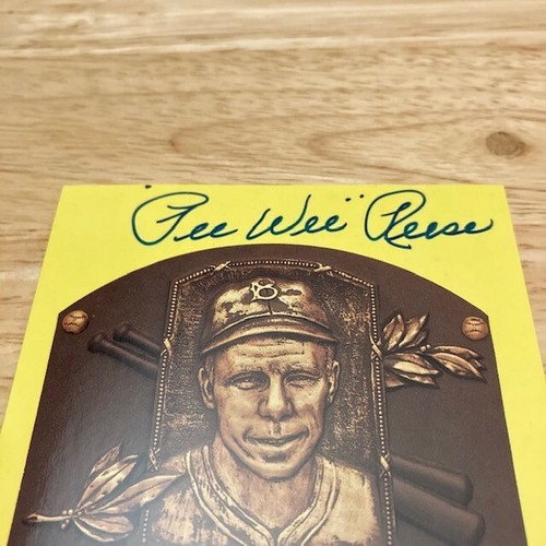 PEE WEE REESE (Dodgers) AUTOGRAPHED Hall of Fame Gold Plaque Postcard (JSA) - Picture 3 of 6
