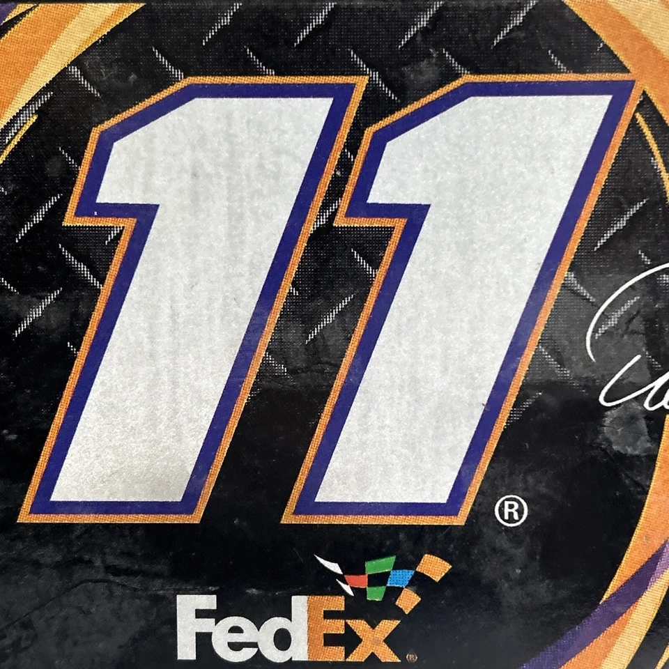 Placa de licencia de hojalata NASCAR #11 Denny Hamlin 12" x 6" Fed Ex Racing Foto 3 de 4
