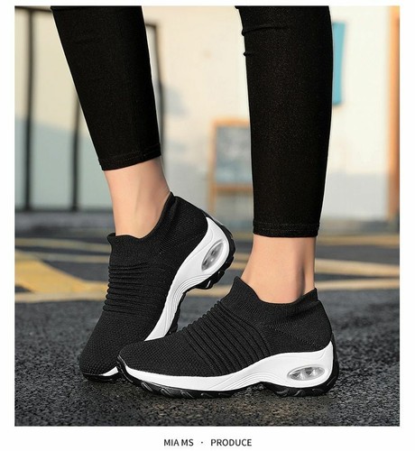 Zapatos Tenis De Mujer Malla Transpirable antideslizante en la Plataforma  Gruesa Zapatillas tamaño al aire libre | eBay
