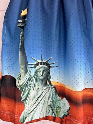 Bravest Studios Statue of Liberty Shorts Size Small S Mesh 5.5