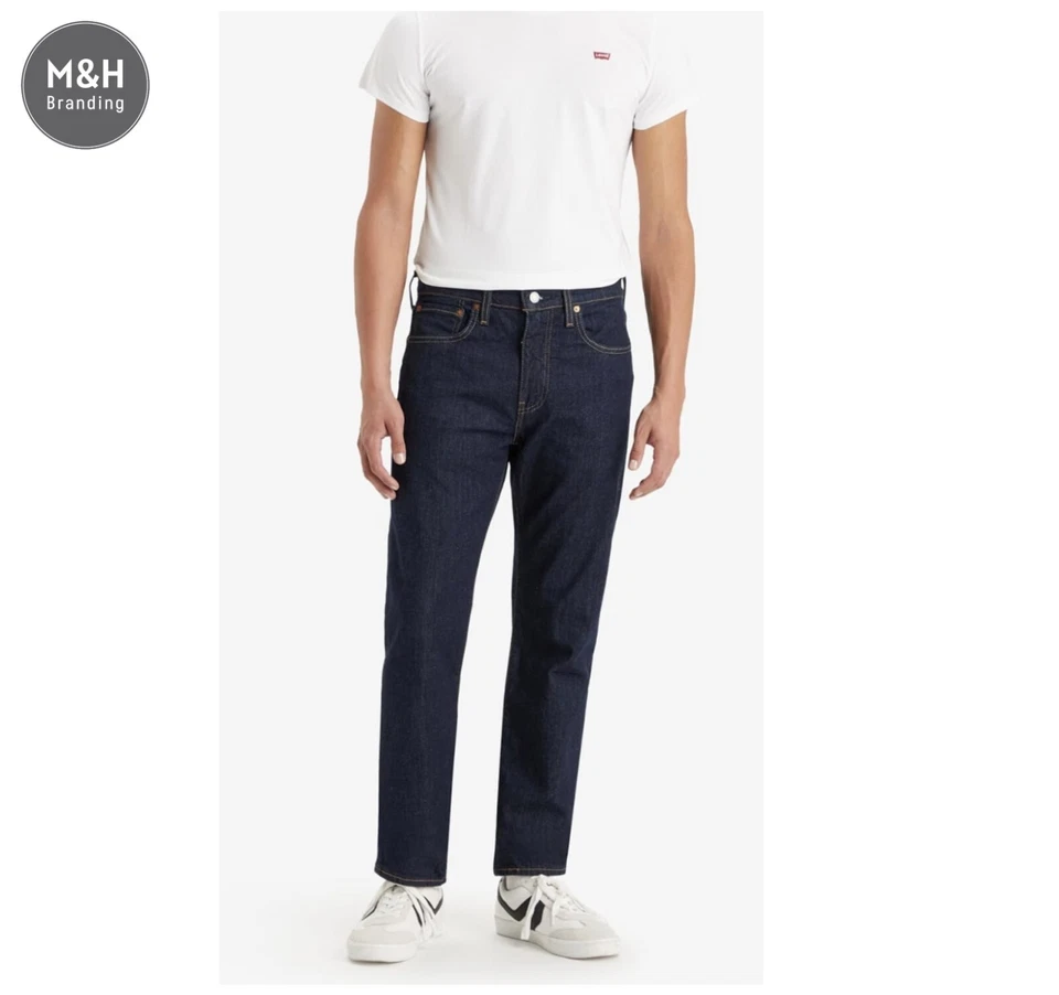 Levi 502 Men's Slim Tapered Jeans Classic Regular Trouser Stretch Denim Jeans - Image 2 of 4