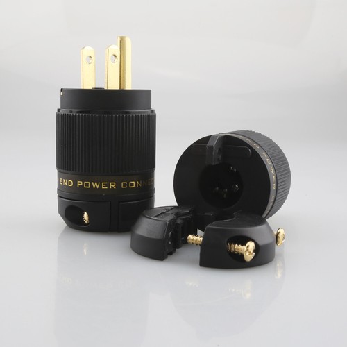 M05G Copper US Audio HiFi Power Cable Plug DIY Accessories A Set Male + Female - Picture 8 of 12
