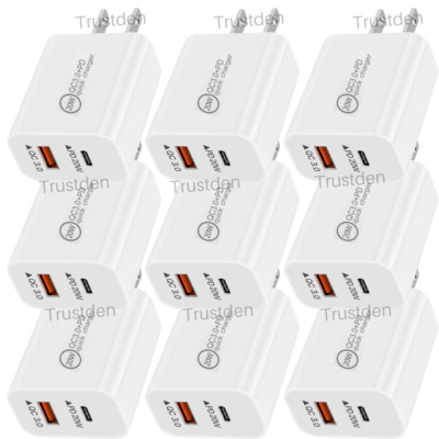 QC PD 20W Fast Charger Cube Wall Power Adapter Block Lot For iPhone iPad Android