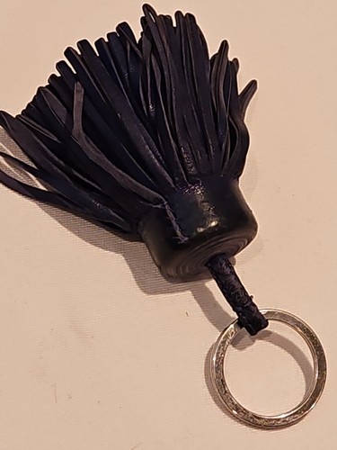 used Hermes Carmen Uno - Dos Key Ring Electric dark Blue free shipping - Picture 5 of 6