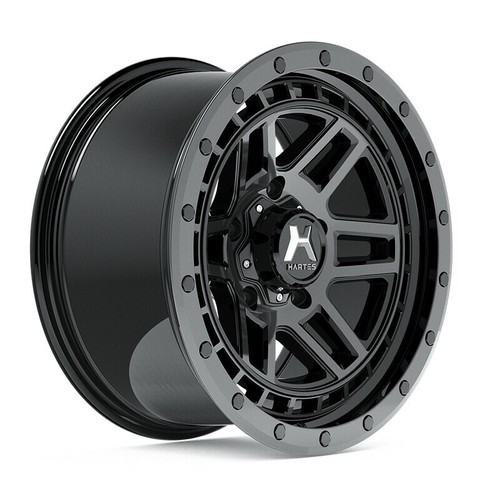 18 Inch Wheels Fits FORD RANGER 18x9 HARTES METAL BEAST Black Dark Tint ET 0 - Picture 2 of 12