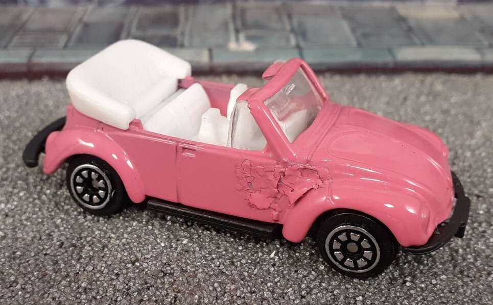 Vintage Welly VW Volkswagen bug beetle convertible pink mint Vintage Welly VW Volkswagen bug beetle convertible pink mint