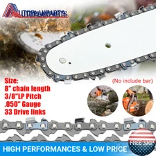 8" Chainsaw Chain For Harbor Freight Portland 62896 68862 63190 3/8LP 050 33DL