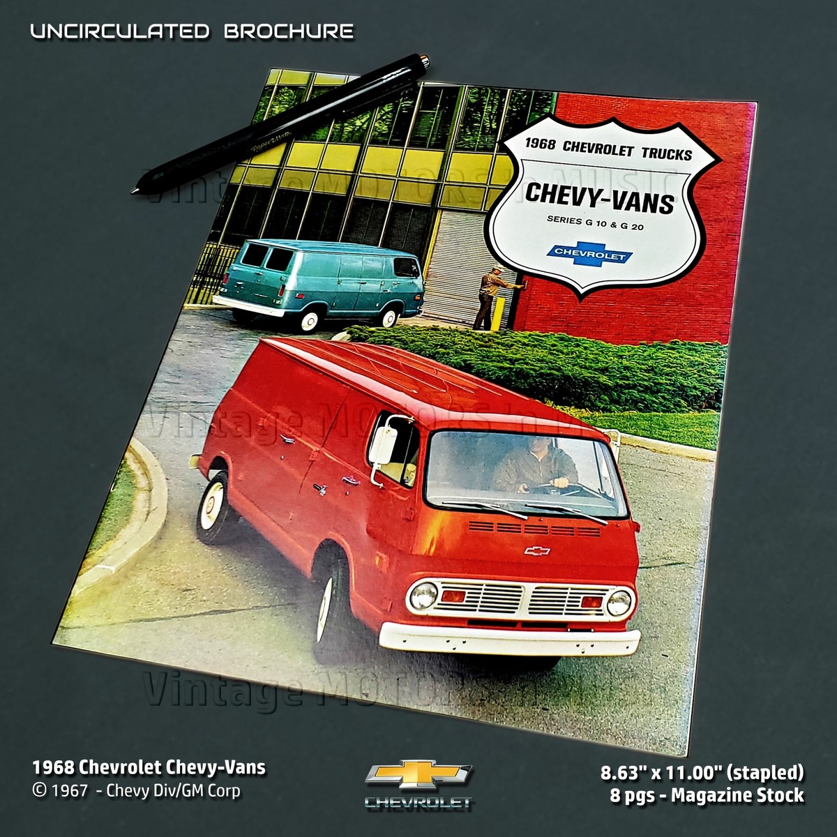 UNCIRCULATED Vintage 1968 Chevrolet Chevy-Van G10 G20 #49475