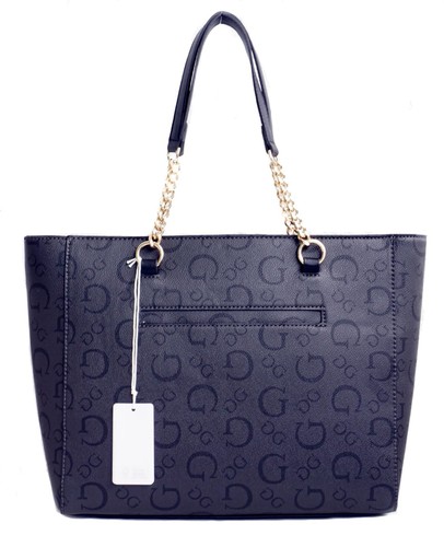 Guess Bolsa De Dama Shopper Lucine Negra Nueva - Photo 6 sur 12