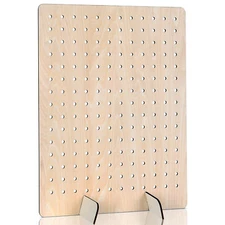 Wooden Pegboard Display Necklace Holder Stand Retail Display Rack, 17" x 13"