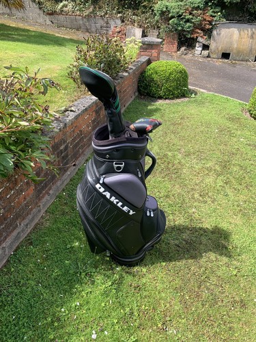 Vintage Oakley Golfbag Pro Tour Golf Cart Bags 6 Divider Black Logo RARE - Bild 12 von 23