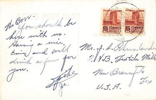 Tauromaquia en Villa Aguda Coahuila México 1952 RPPC - Imagen 2 de 2