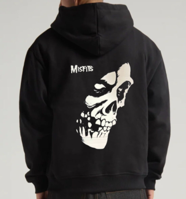 Misfits American Punk Rock Band Men's Black Zip Hoodie (Multiple