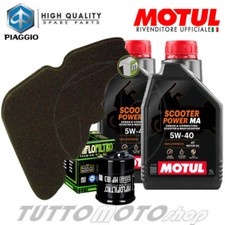 Tagliando PIAGGIO Liberty 125 Delivery 2011 2012 2013 Kit Olio Motul 5W40 Filtri