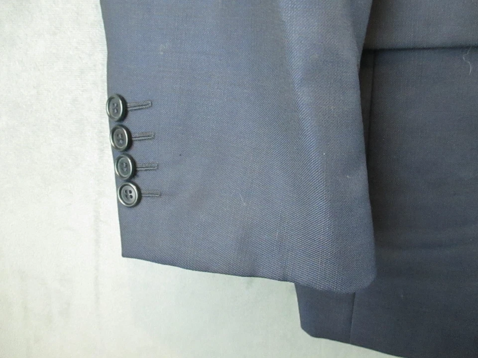 Blazer Principe Para Hombre 40L Azul Marino Guabello Super 130s Carrera Clásico Hecho en Italia Foto 4 de 4