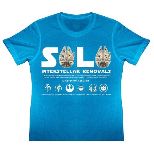 KIDS Han Solo Interstellar Removals T Shirt Kessel Run Star Wars Boys Girls Film - Picture 6 of 6