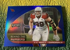 2021 Playoff J. J. Watt Blue PRIZM Behind the Numbers #BTN-JWT Cardinals Texans