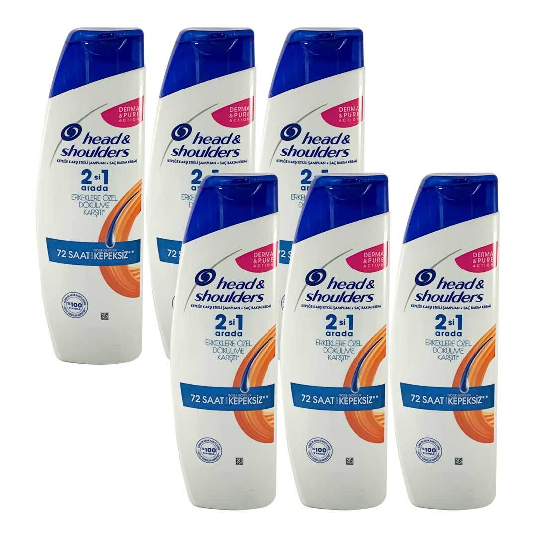 6x Head & Shoulders 2-in-1 Anti-Schuppen Shampoo & Conditioner 250ml
