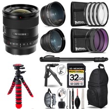 Sony FE 20mm f/1.8 G Lens -3 Lens Kit Monopod -32GB Kit