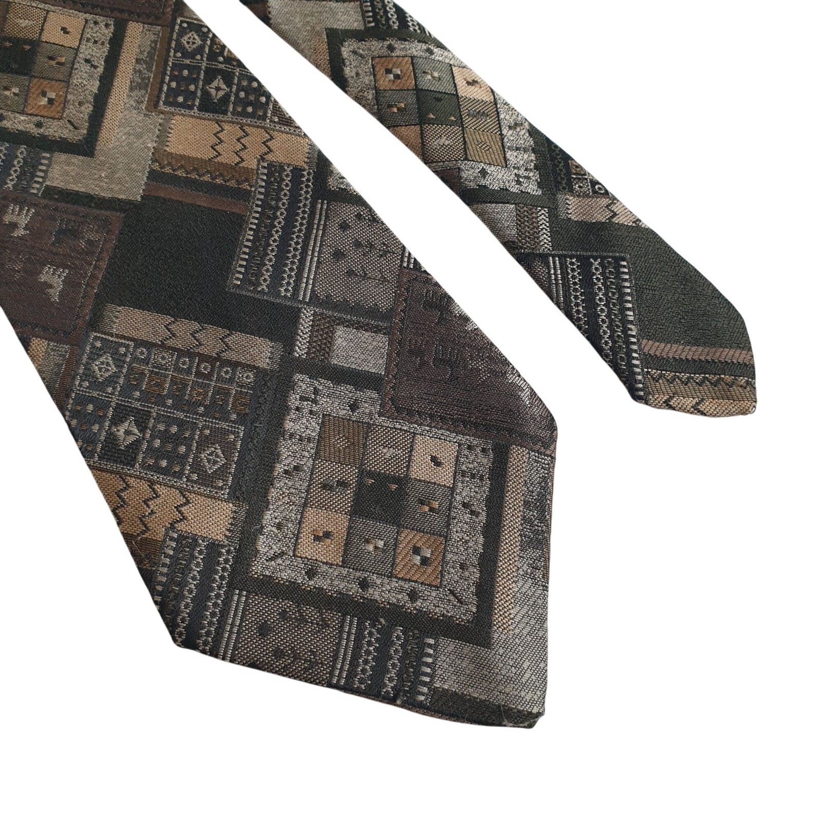 Marc Olivier Mod Geometric Patchwork Men Necktie … - image 2