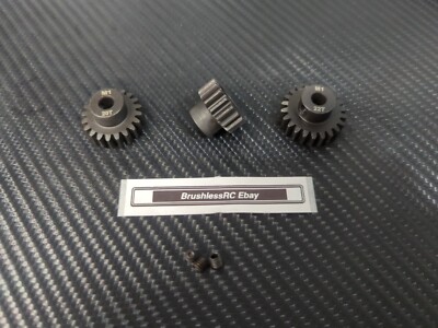 Set Pignoni In Acciaio 18T 20T 22T Modulo 1 5mm Per RC 1/8 - Compatibile Castle 2200kv